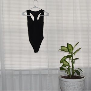 Racerback Ribbed Sleeveless Bodysuit